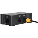 ADJ Power Bone T1T1, Distribution Box for Seetronic IP65 Locking Power Input and Thru Connections with 4 x Seetronic IP65 Locking Power Output Connections