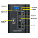 American Audio APX 12 GO BT, 12 Inch Bluetooth Battery Powered Rechargeable 2 Way Speaker, XLR Mic and Line Inputs, Up to 6 Hours Battery Life, Wheels and Pull-Up Handle
