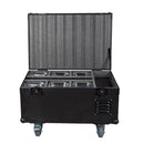 ADJ Mirage Q6 Pak, Pack Includes Six IP65 Battery Powered Chrome Fixtures, 4 x 10 Watt RGBA LEDs, 11 Degree Beam Angle, Long Life Battery, Wifly DMX Wireless, Includes Road Case with on Board Charging System, Safety Alarm System