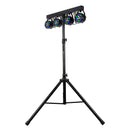 Eliminator Mini Par Bar, Portable Par Lighting System, Includes 4 x Mini Par RGBW, Tripod Stand, Wireless Remote, and Carry Bag