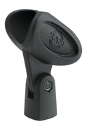 K&M 85050 Microphone Clip, Black, Elastic Mic Support, Plastic