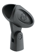 K&M 85055 Microphone Clip, Black, Elastic Mic Support, Plastic