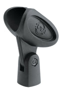 K&M 85060 Microphone Clip, Black, Elastic Mic Support, Plastic