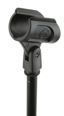 K&M 85070 Microphone Clip, Black, Elastic Mic Support, Plastic