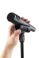 K&M 85070 Microphone Clip, Black, Elastic Mic Support, Plastic