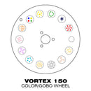Eliminator Vortex 150, 150 Watt White LED, X/Y Barrel, Moonflower with Color/Gobo Combinations