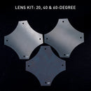 ADJ MOD STQ, Par, 7 x 8 Watt RGBW LEDs, 17 Degrees, Includes Three Frost Filters, 20,40, & 60 Degrees, 3&5 Pin, Powercon in and Out