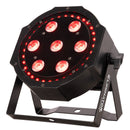 Eliminator LP8R, Compact Par with 7 x 8W RGBA LEDs Plus 32 RGB LED Ring