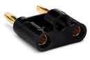 HOSA - Connector, Dual Banana, Black