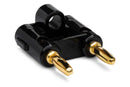 HOSA - Connector, Dual Banana, Black