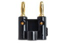 HOSA - Connector, Dual Banana, Black
