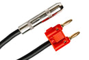 HOSA - Speaker Adapter, Hosa 1/4 in TS to Dual Banana, 6 in, Red