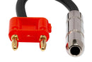HOSA - Speaker Adapter, Hosa 1/4 in TS to Dual Banana, 6 in, Red