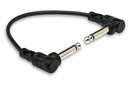 HOSA - Guitar Patch Cable, Molded Right-angle to Same, 1 ft