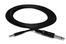 HOSA - Mono Interconnect, 1/4 in TS to 3.5 mm TRS, 10 ft