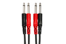 HOSA - Stereo Interconnect, Dual 1/4 in TS to Same, 3 m