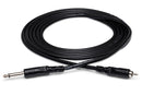 HOSA - Unbalanced Interconnect, 1/4 in TS to RCA, 10 ft