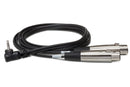 HOSA - Stereo Breakout, 3.5 mm TRS to Dual XLR3M, 2 m