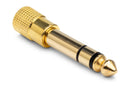 HOSA - Threaded Headphone Adapter, 3.5 mm TRS to 1/4 in TRS