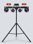 Chauvet DJ GigBAR Move + ILS, 6-in-1 Pack-n-Go Lighting System with Moving Heads, Derbys, Pars, Lasers and Strobes, ILS Compatible