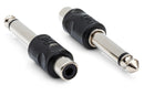 HOSA - Adapters, RCA to 1/4 in TS, 2 pc