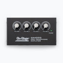 On-Stage HA4000, Four-Channel Headphone Amp, Four People to Listen Simultaneously to a Single Audio Source Over, Each Listener Can Independently Adjust Their Headphone Volume