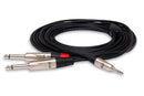 HOSA PRO - Pro Stereo Breakout, REAN 3.5 mm TRS to Dual 1/4 in TS, 6 ft