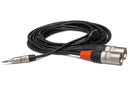 HOSA PRO - Pro Stereo Breakout, REAN 3.5 mm TRS to Dual XLR3M, 6 ft