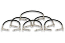 HOSA - Guitar Patch Cable, Low-profile Right-angle to Same, 6 in, 6 pc