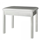 On-Stage KB8802W, Keyboard/Piano Bench, Height 19.5", 240 lbs. Weight Capacity, Wood / Vinyl Construction, White