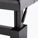 On-Stage KB9503B, Height-Adjustable Piano Bench, Height Adjustment 17" - 22", 330 lbs. Weight Capacity, Black Gloss