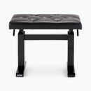 On-Stage KB9503B, Height-Adjustable Piano Bench, Height Adjustment 17" - 22", 330 lbs. Weight Capacity, Black Gloss
