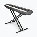 On-Stage KS7191, Double-X Keyboard Stand, Height Adjustment 27" - 39", 120 lb Weight Capacity, 11" - 31" Base Spread, Welded Metal Construction, Black