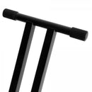 On-Stage KS7291, ERGO-LOK Double-X Keyboard Stand with Welded Construction, Height Adjustment 27" - 38", 320 lbs. Weight Capacity, 12" - 32" Base Spread, Welded Metal Construction, Black