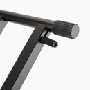 On-Stage KS7292, Double-X ERGO-LOK Keyboard Stand with Second Tier, 320 lbs. Weight Capacity, 12" - 32" Base Spread, Black