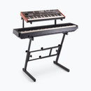 On-Stage KS7365EJ, Folding-Z Keyboard Stand with Second Tier, 400 lbs. Weight Capacity, Welded Metal Construction, Black
