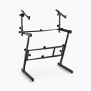On-Stage KS7365EJ, Folding-Z Keyboard Stand with Second Tier, 400 lbs. Weight Capacity, Welded Metal Construction, Black