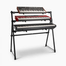 On-Stage KS7903, Three-Tier A-Frame Keyboard Stand, Height 54", 40 lbs. Per Tier (120 lbs. total) Weight Capacity, Aluminum, Bolted Metal Construction, Black
