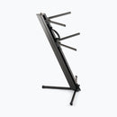 On-Stage KS9102, Quantum Core Column Keyboard Stand, Height Adjustment 10" - 44", 125 lbs. Per Tier (250 lbs. total) Weight Capacity, 32" Base Spread, Black