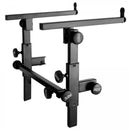 On-Stage KSA7550, Second Tier for KS7350 Folding-Z Keyboard Stand, Height Adjustment 9" - 14", 60 lbs. Weight Capacity, Black