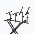 On-Stage KSA8500, Deluxe Keyboard Tier, 66 lbs. (33 lbs. Per Set of arms) Weight Capacity, Black
