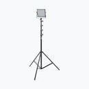 On-Stage LS-MS7620, 13' Tripod Lighting/Mic Stand, Height Adjustment 47"-156", 15 lbs Weight Capacity, 35" Base Spread, Aluminum Construction, Black