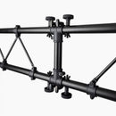 On-Stage LS7730, Lighting Stand with Truss, Height Adjustment 65" - 129", 120" Length, 200 lbs Total Weight Capacity, 48" Base Spread, Aluminum Construction, Black