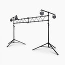 On-Stage LS7730, Lighting Stand with Truss, Height Adjustment 65" - 129", 120" Length, 200 lbs Total Weight Capacity, 48" Base Spread, Aluminum Construction, Black