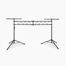 On-Stage LS7730, Lighting Stand with Truss, Height Adjustment 65" - 129", 120" Length, 200 lbs Total Weight Capacity, 48" Base Spread, Aluminum Construction, Black