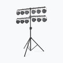 On-Stage LS7805QIK, Power Crank-Up Lighting Stand, Height Adjustment 54" - 132", 80 lbs Weight Capacity, 54" Base Spread, Aluminum and Steel Construction, Black