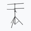 On-Stage LS7805QIK, Power Crank-Up Lighting Stand, Height Adjustment 54" - 132", 80 lbs Weight Capacity, 54" Base Spread, Aluminum and Steel Construction, Black