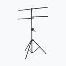 On-Stage LS7805QIK, Power Crank-Up Lighting Stand, Height Adjustment 54" - 132", 80 lbs Weight Capacity, 54" Base Spread, Aluminum and Steel Construction, Black