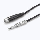 On-Stage MC12-20hz, Hi-Z Mic Cable (20', XLR-QTR), 20' Length, Standard Nickel Plated Connectors, XLR-QTR Cable, 22AWG Wire Gauge