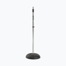 On-Stage MS7201C, Round-Base Mic Stand, Height 33"-60", Chrome and Black